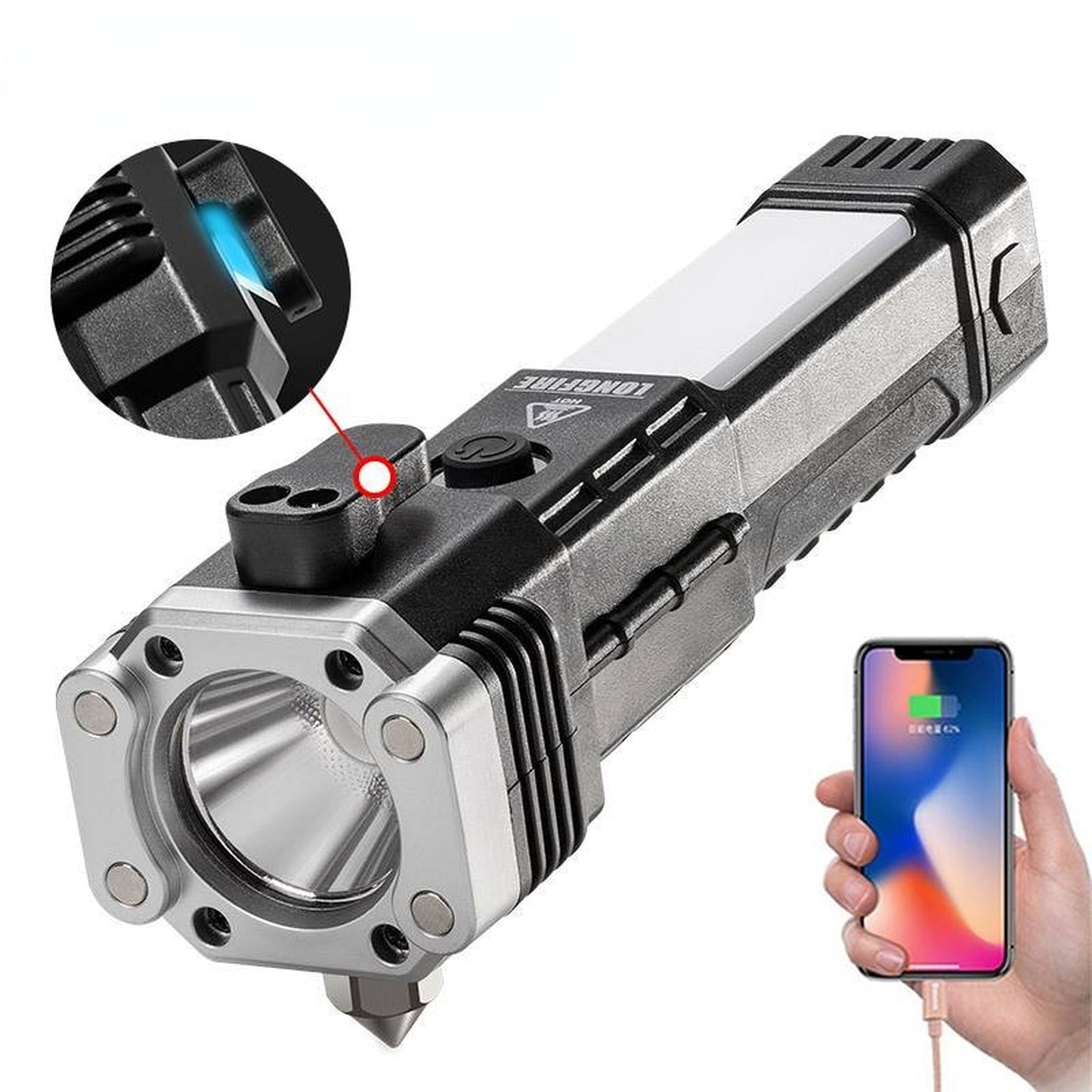 Linterna Táctica 4 en 1 con Powerbank Integrado  - Ultimas unidades en oferta