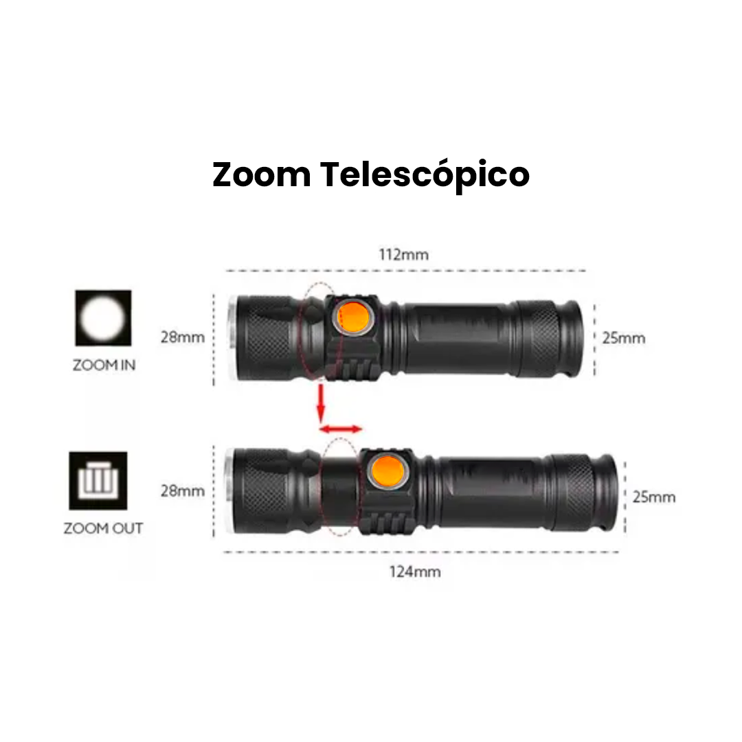 Linterna Táctica TitanioPro™ USB